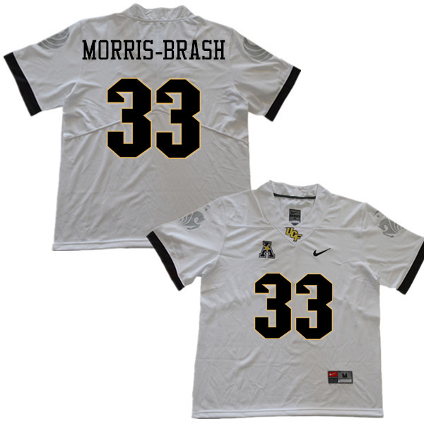 Men #33 Tre'mon Morris-Brash UCF Knights College Football Jerseys Sale-White - Click Image to Close